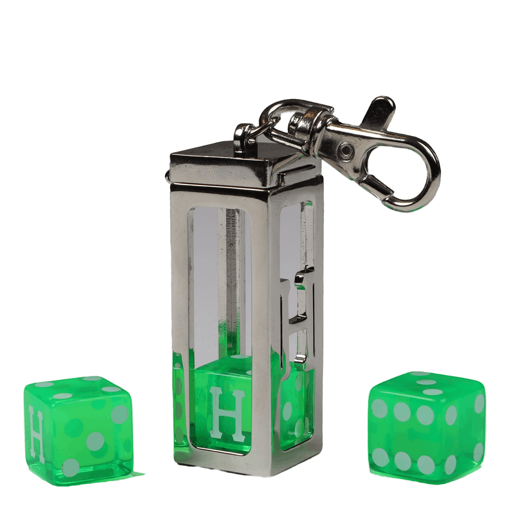 Huf Dice Keychain Silver