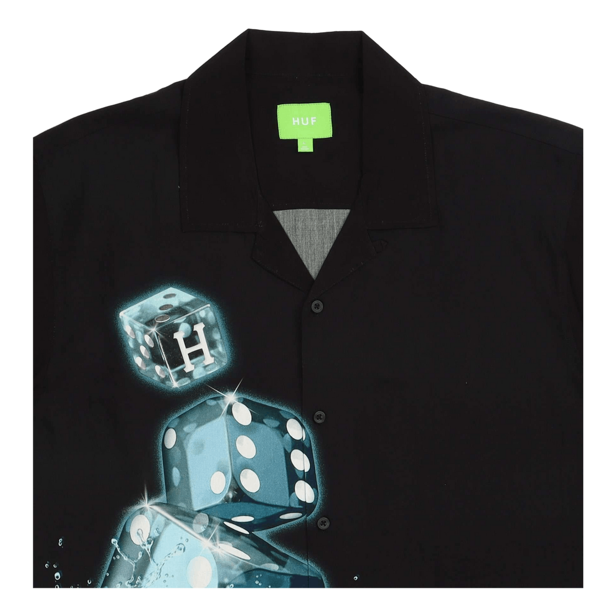 Dice S/s Woven Top Black