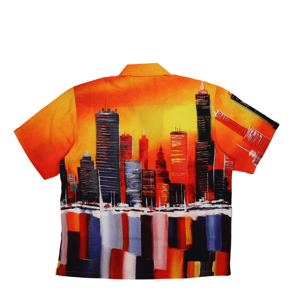 Concrete Jungle S/s Woven Top Orange
