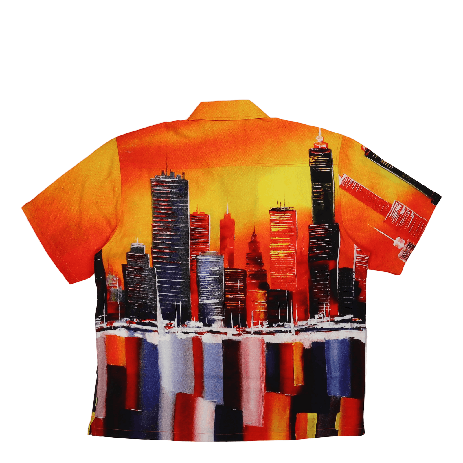 Concrete Jungle S/s Woven Top Orange
