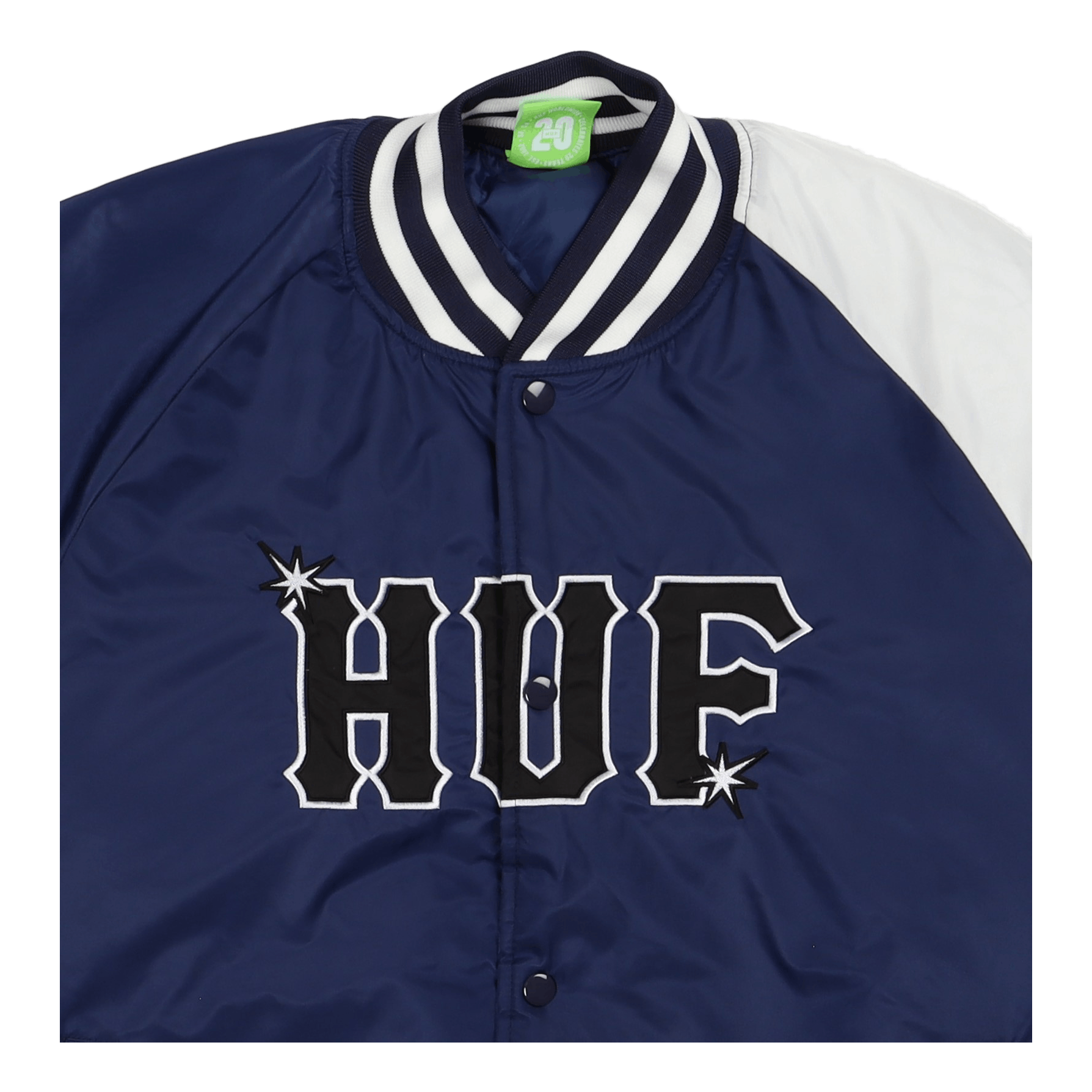 Huf Satin Baseball Jacket Navy