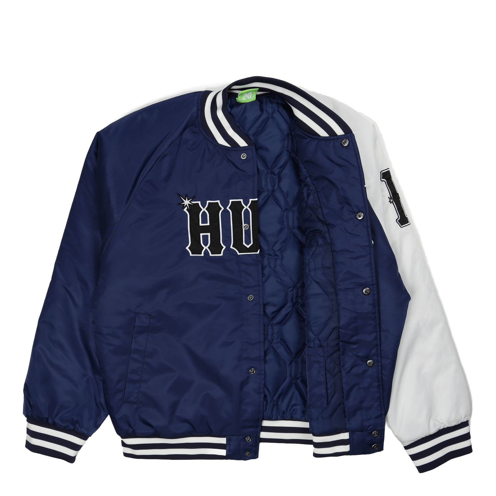 Huf Satin Baseball Jacket Navy