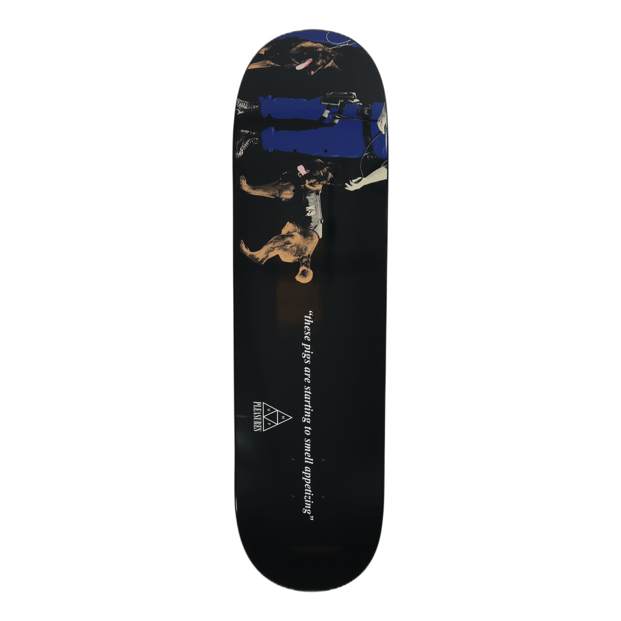 HUF X PLEASURES GANG CONTROL SKATE DECK BLACK