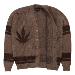 Huf Huf X Pleasures Outro Cardigan Brown | Caliroots.Com