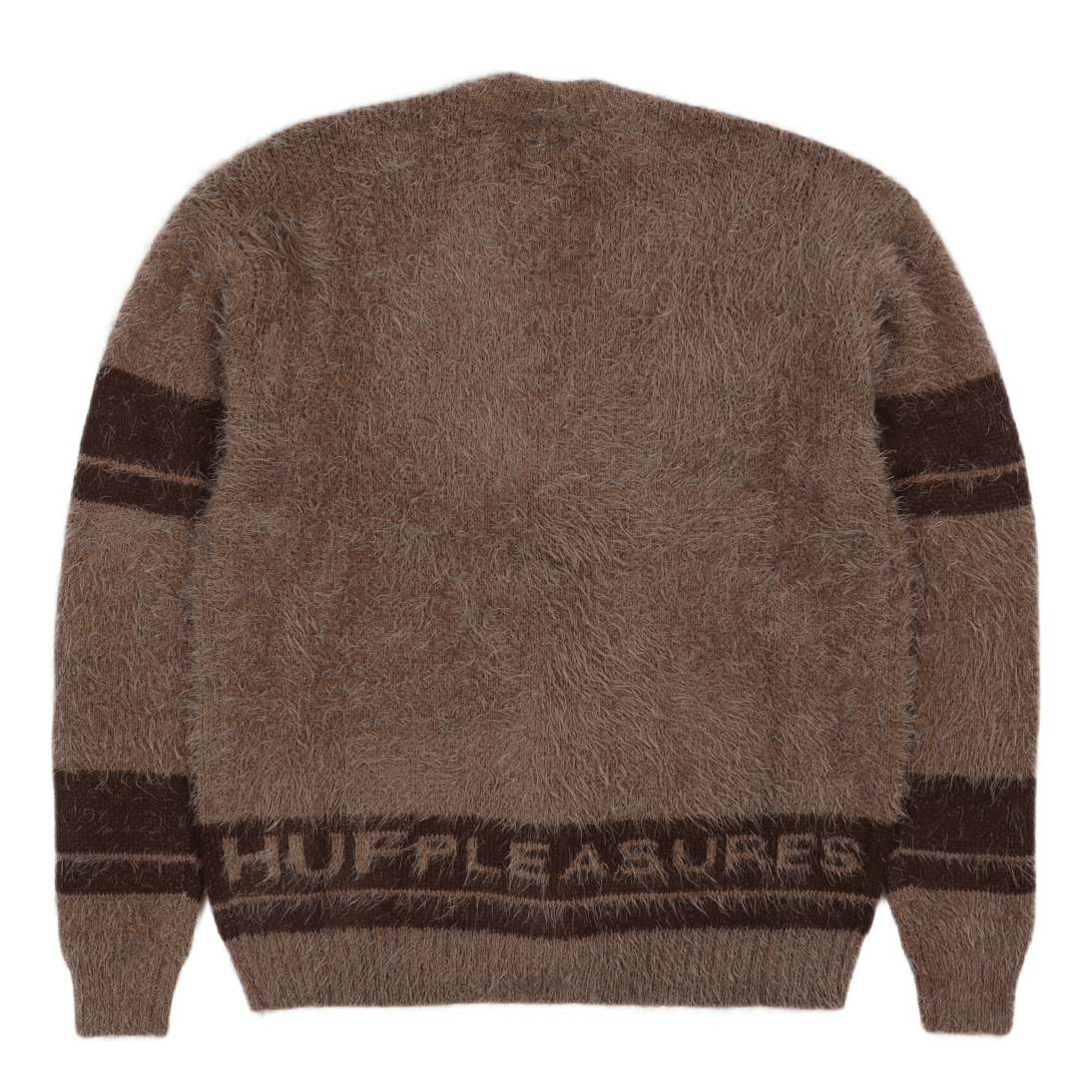 HUF X PLEASURES OUTRO CARDIGAN BROWN