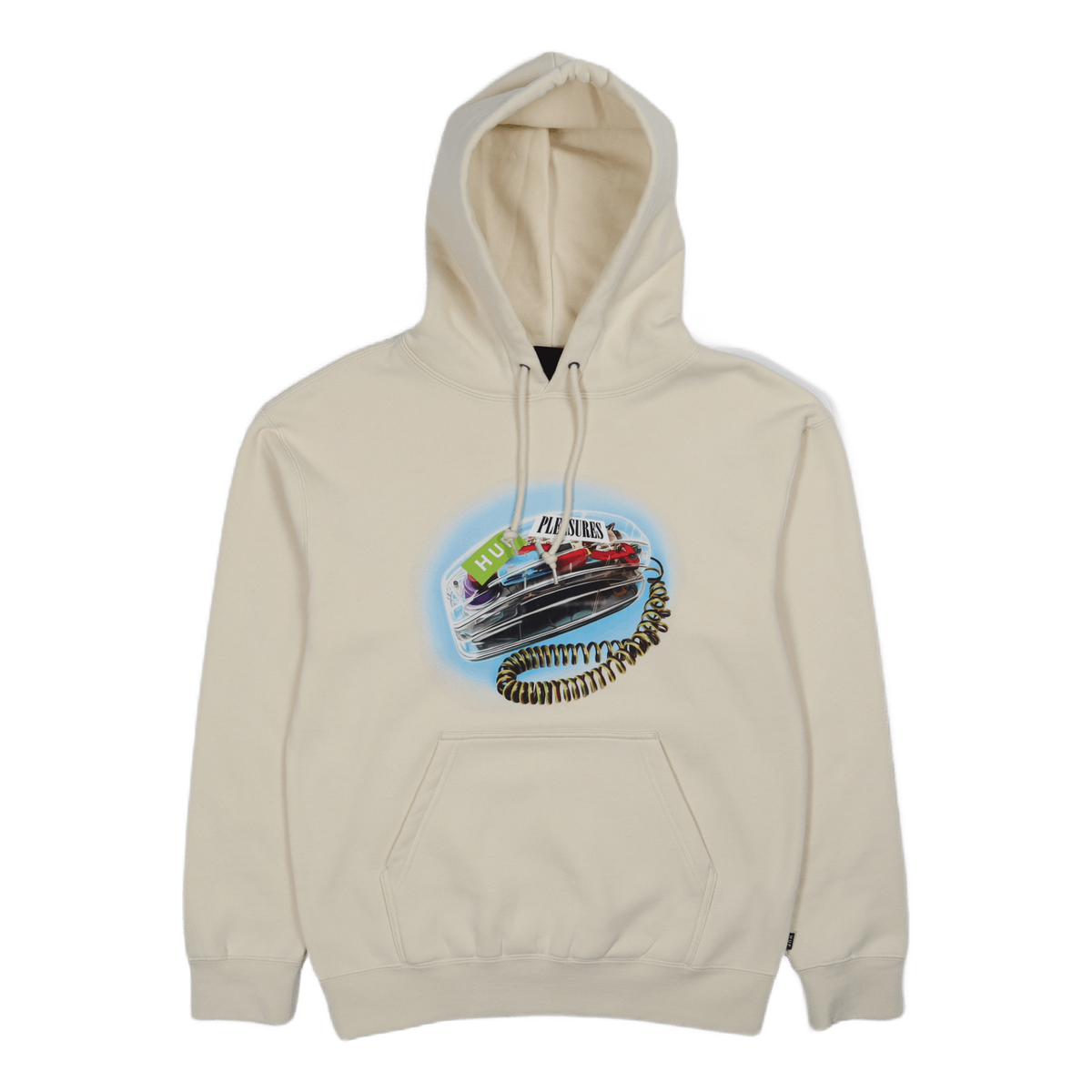 HUF X PLEASURES PARTY LINE P/O HOODIE NATURAL