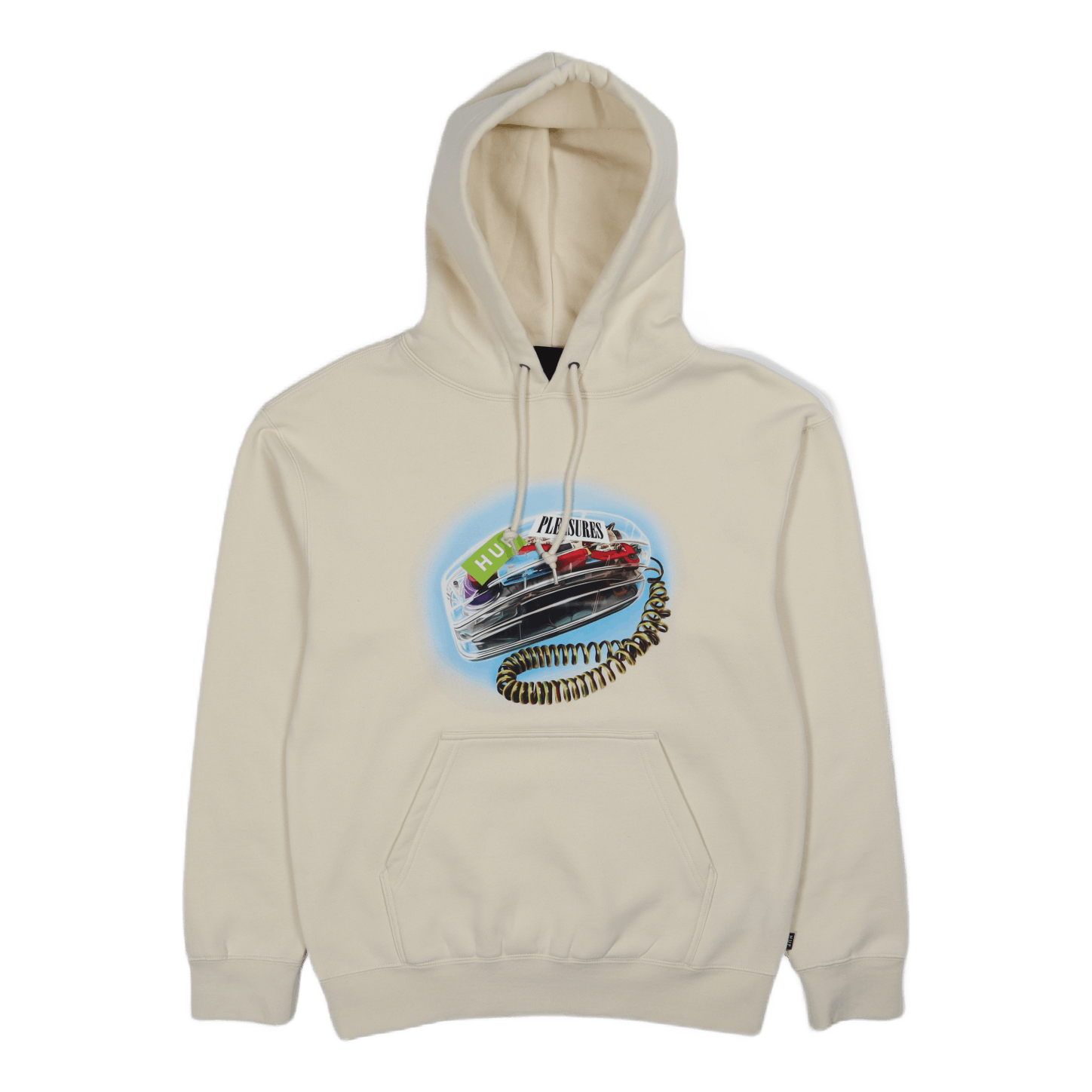 HUF X PLEASURES PARTY LINE P/O HOODIE NATURAL