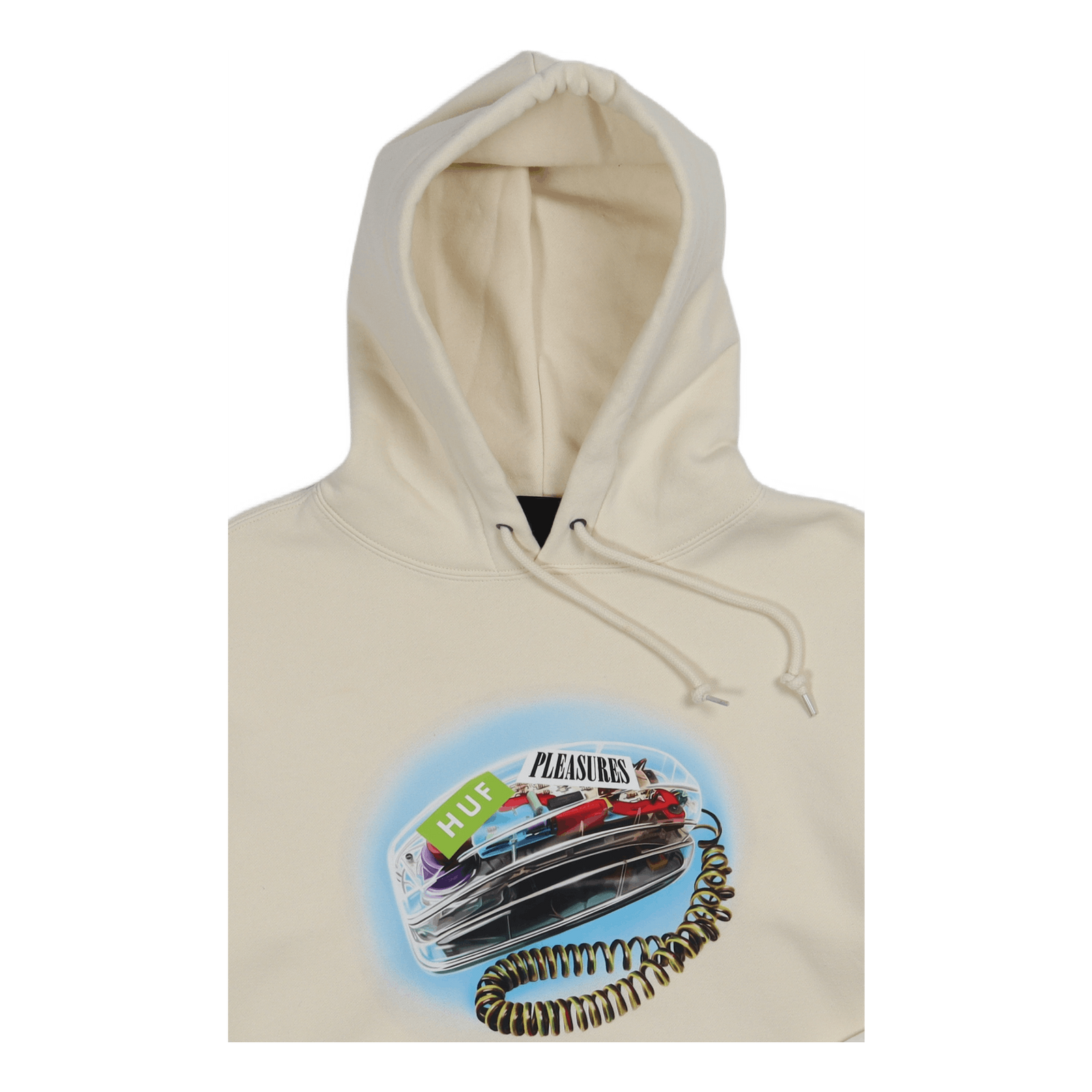 HUF X PLEASURES PARTY LINE P/O HOODIE NATURAL