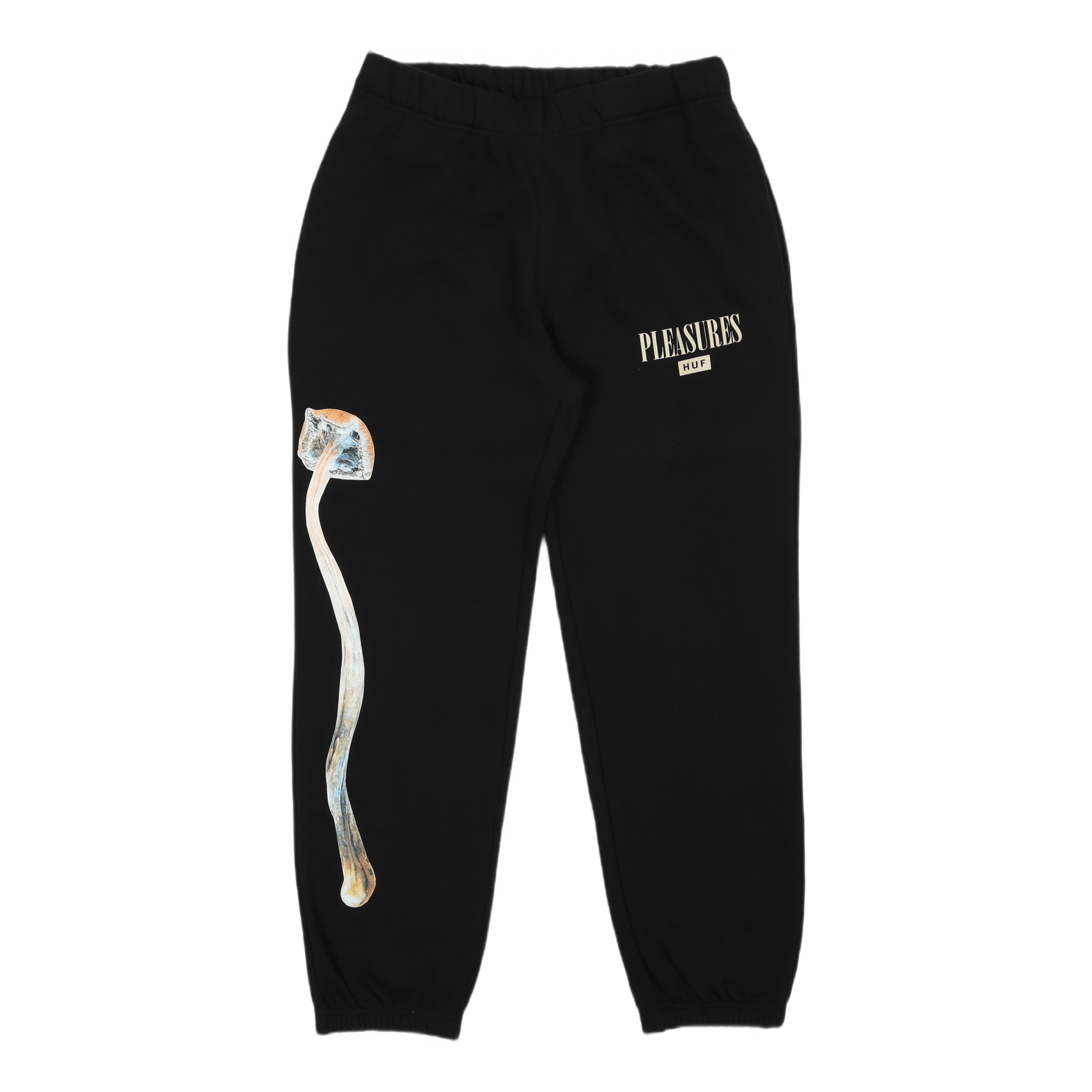 HUF X PLEASURES SPORE FLEECE PANT BLACK