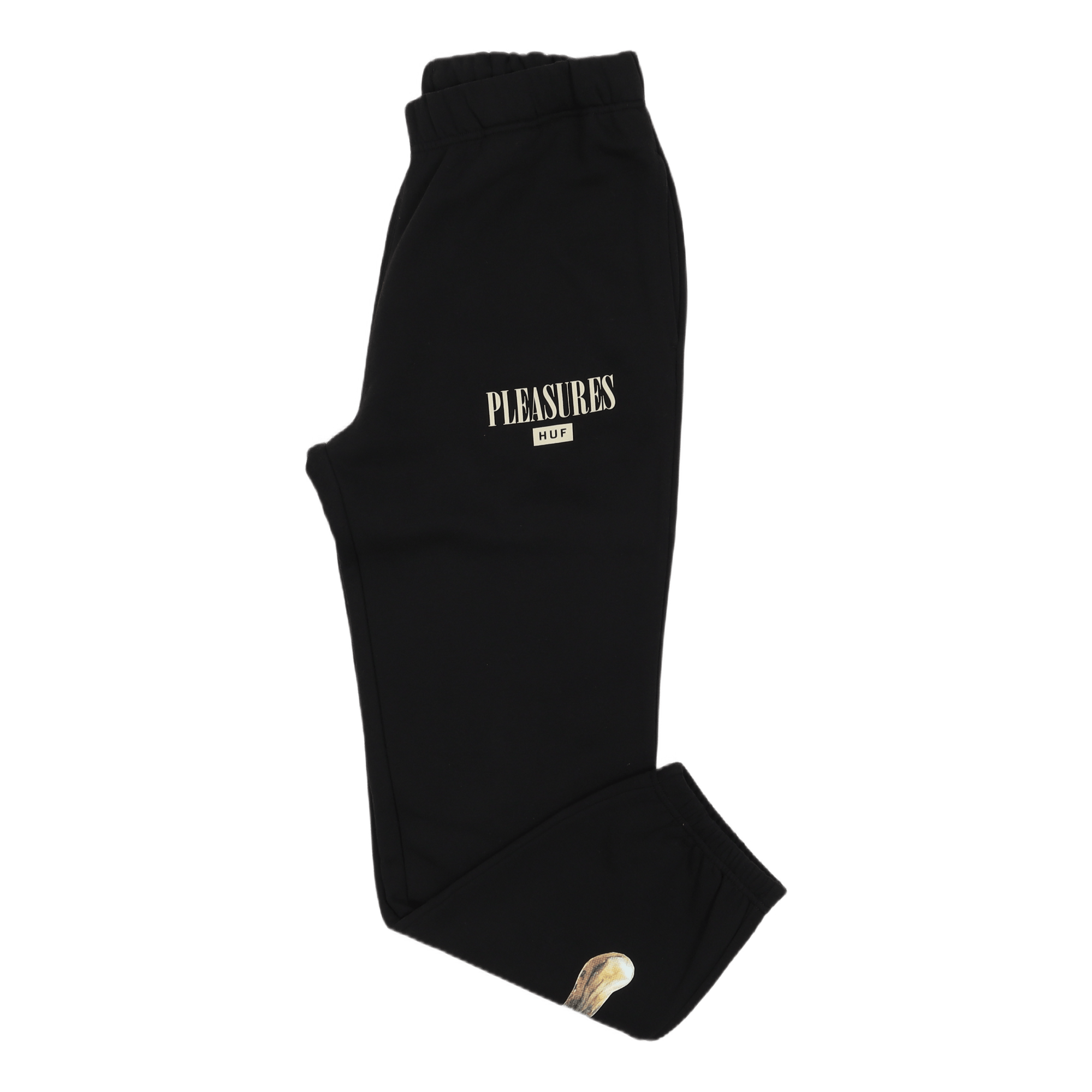 HUF X PLEASURES SPORE FLEECE PANT BLACK