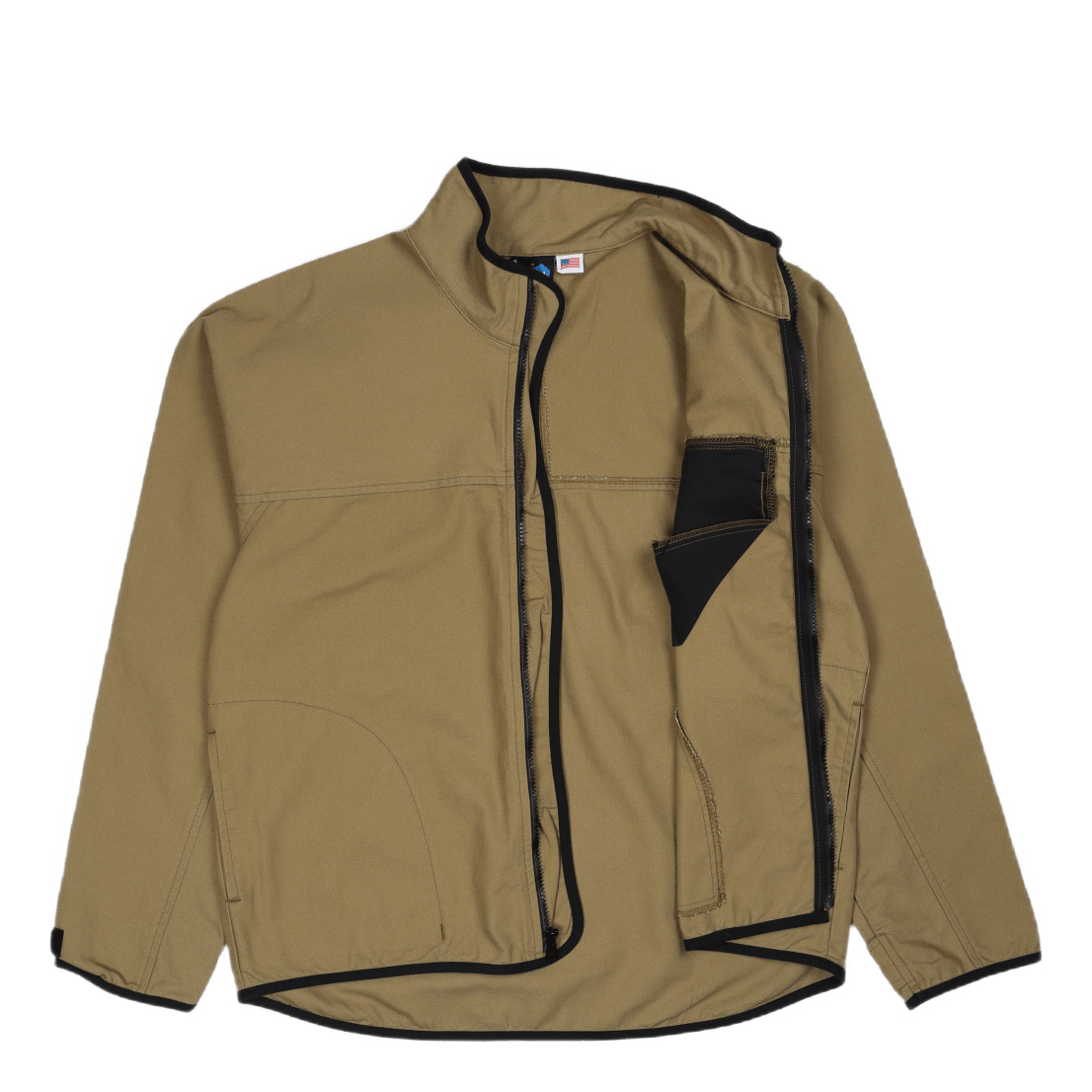 L/s Fz Throwshirt Heritage Khaki