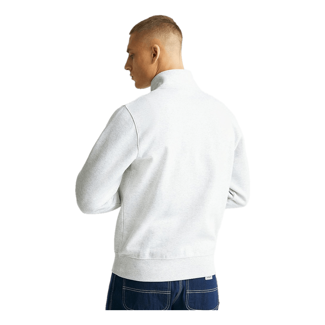 Chase Neck Zip Sweat Ash Heather / Gold