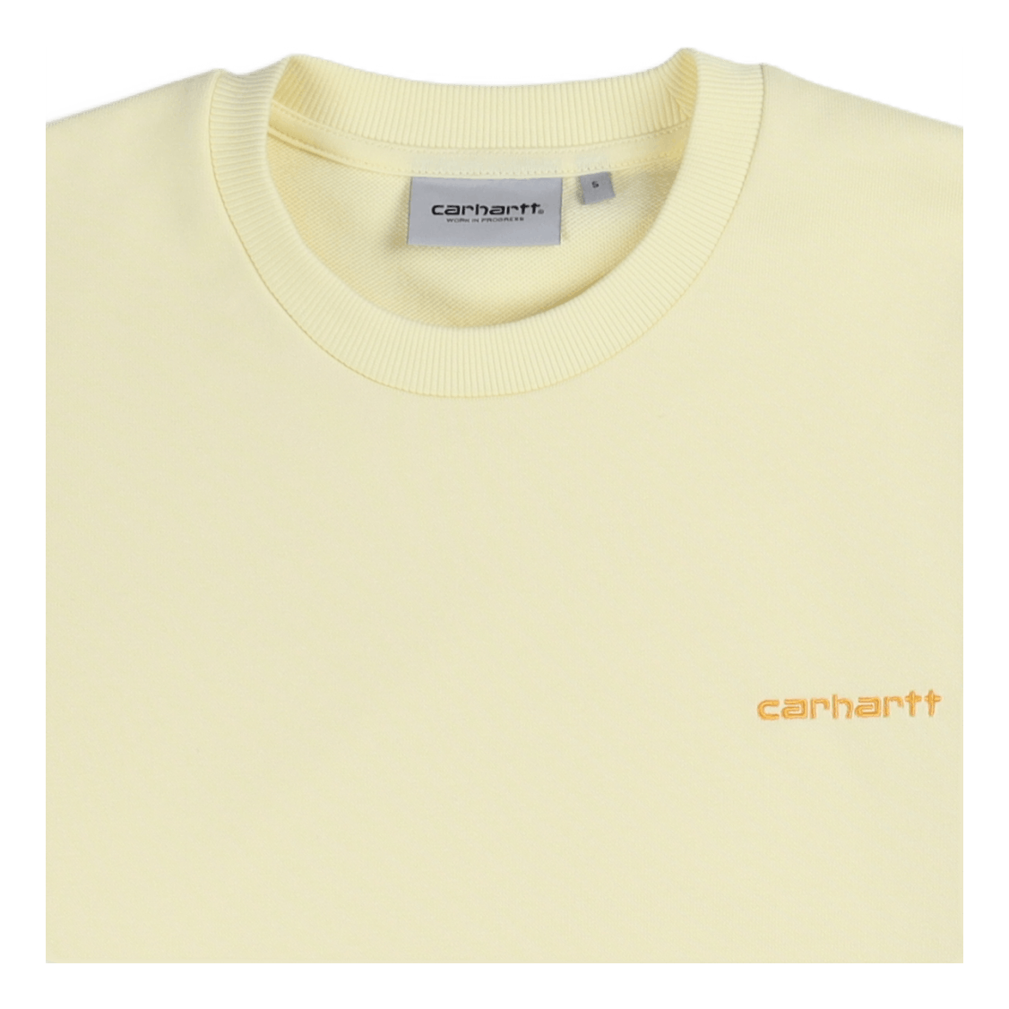 Script Embroidery Sweat Soft Yellow / Popsicle