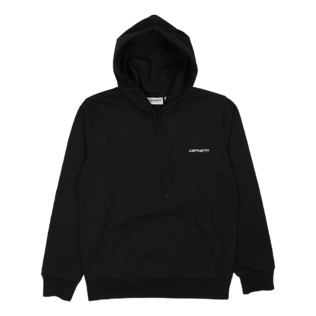 Hooded Script Embroidery Sweat Black / White