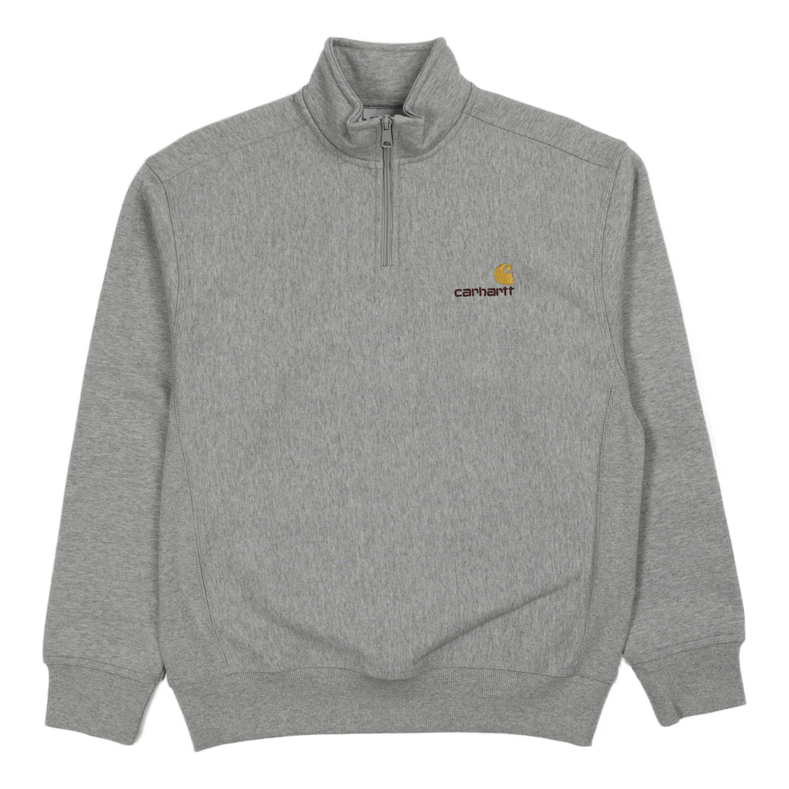 Half Zip American Script Sweat Grey Heather