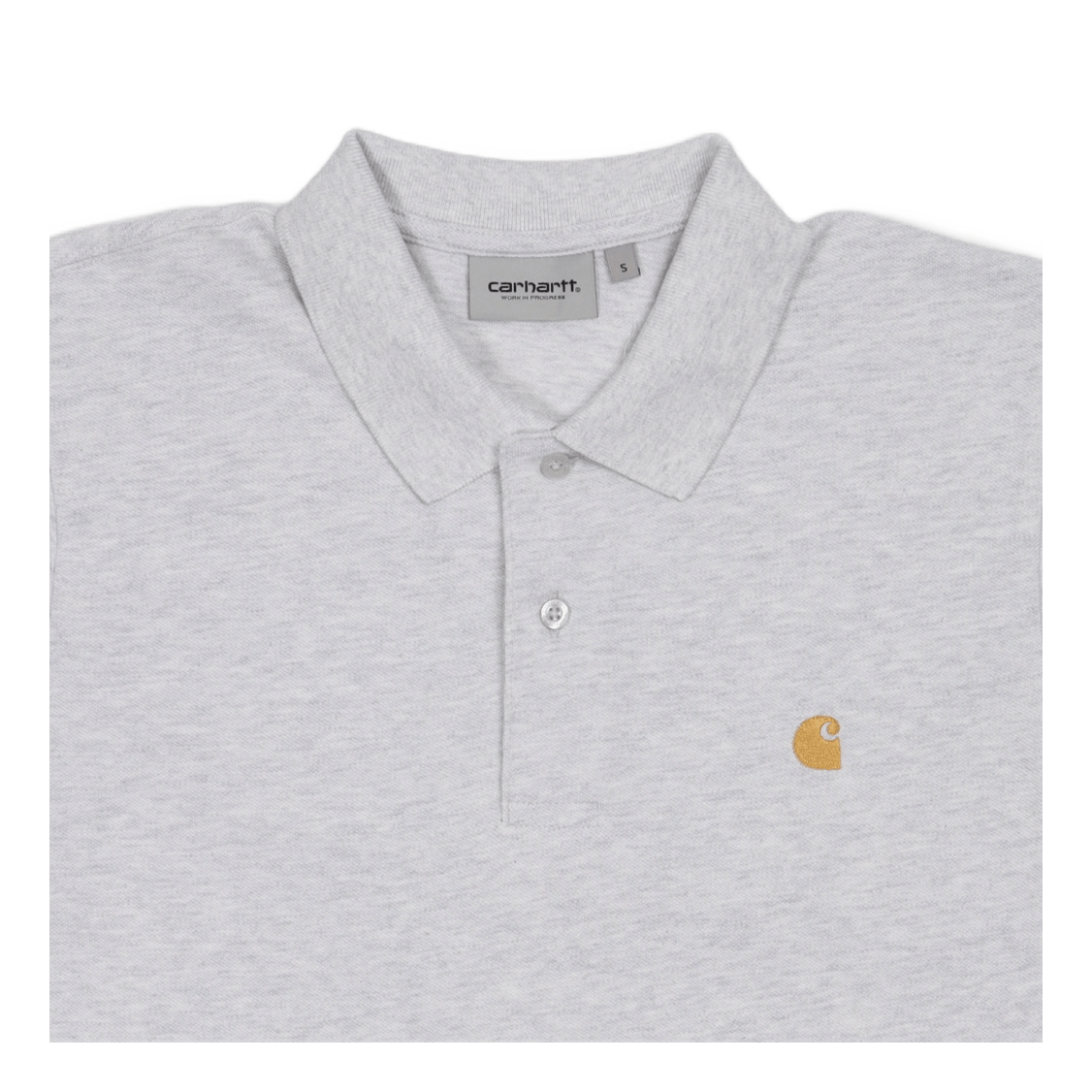 S/s Chase Pique Polo Ash Heather / Gold