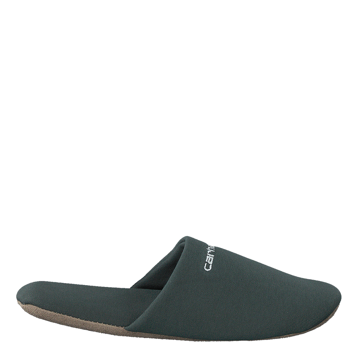 Script Embroidery Slippers Hemlock Green / White