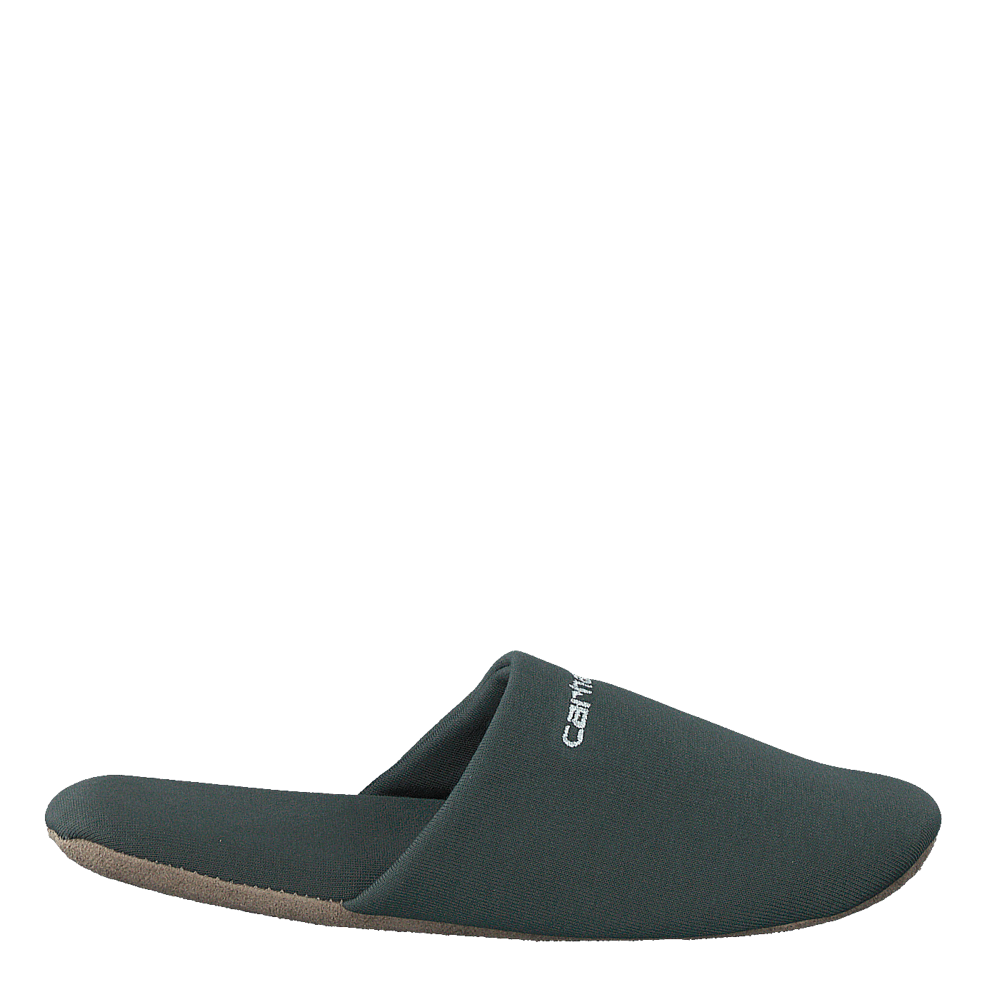 Script Embroidery Slippers Hemlock Green / White