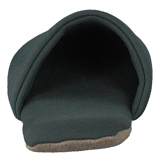 Script Embroidery Slippers Hemlock Green / White