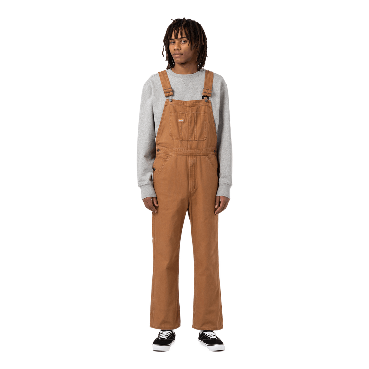 Dickies Duck Canvas Bib Stone Washed Brown Duck