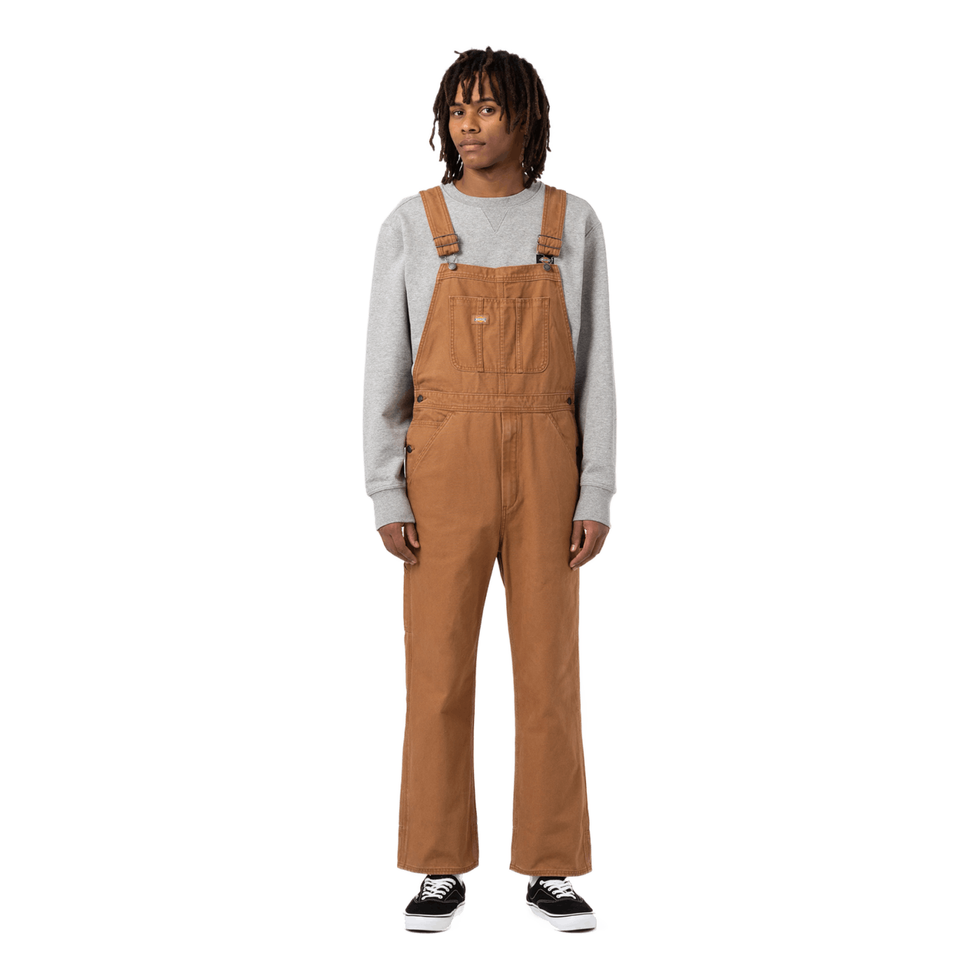 Dickies Duck Canvas Bib Stone Washed Brown Duck