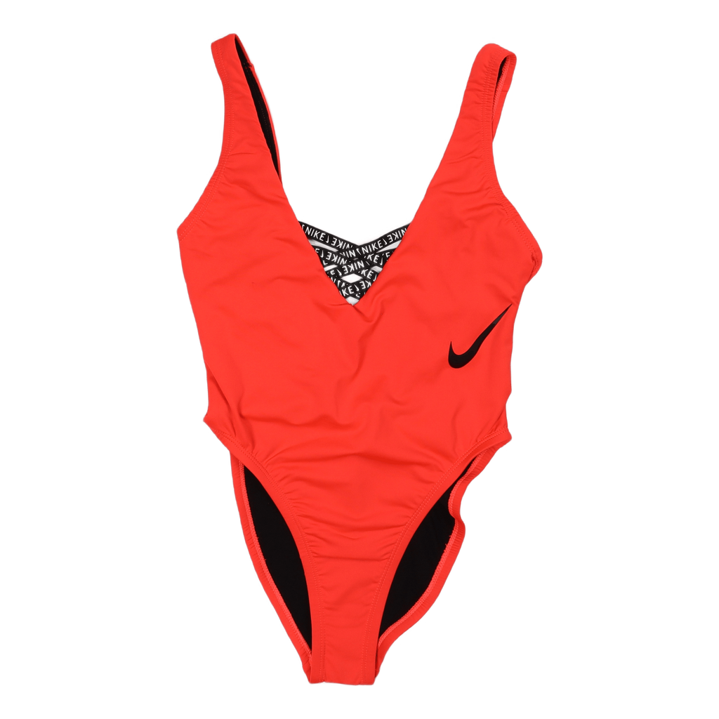 Nike Sneakerkini Women's Scoop Neck Bikini Top Size Large Bright Crimson