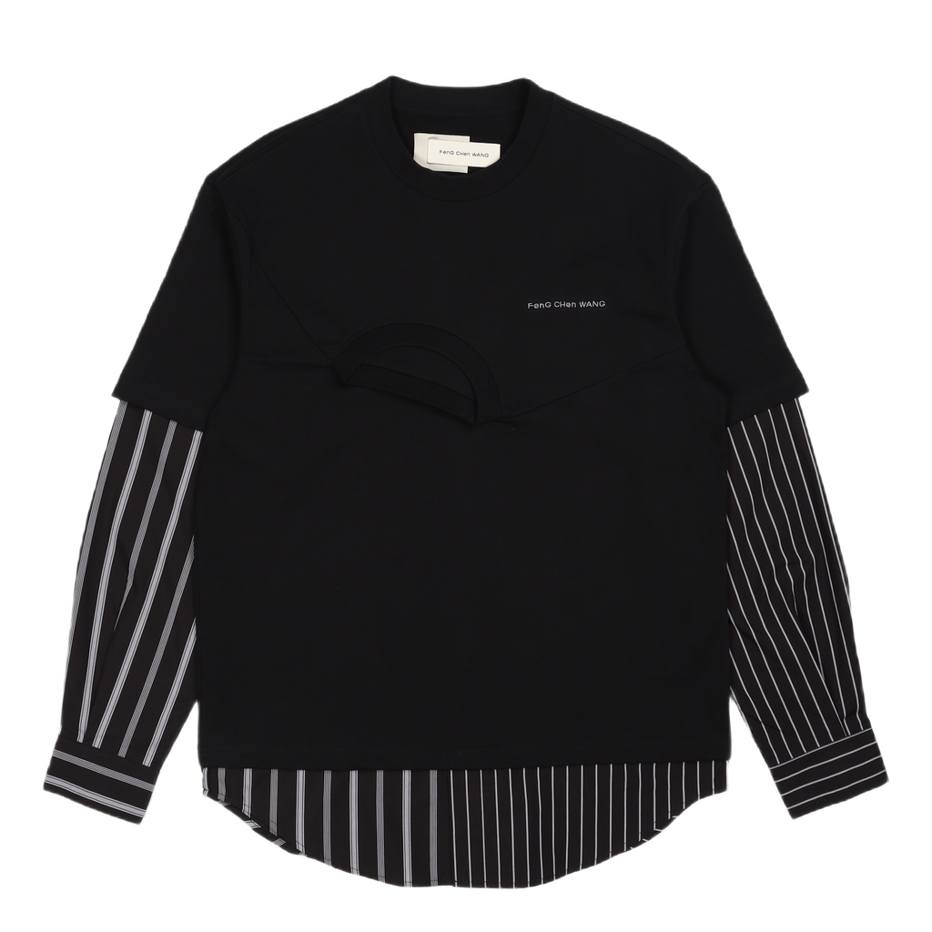 Feng Chen Wang Shirting Panelled Sweater Black | Caliroots.Com