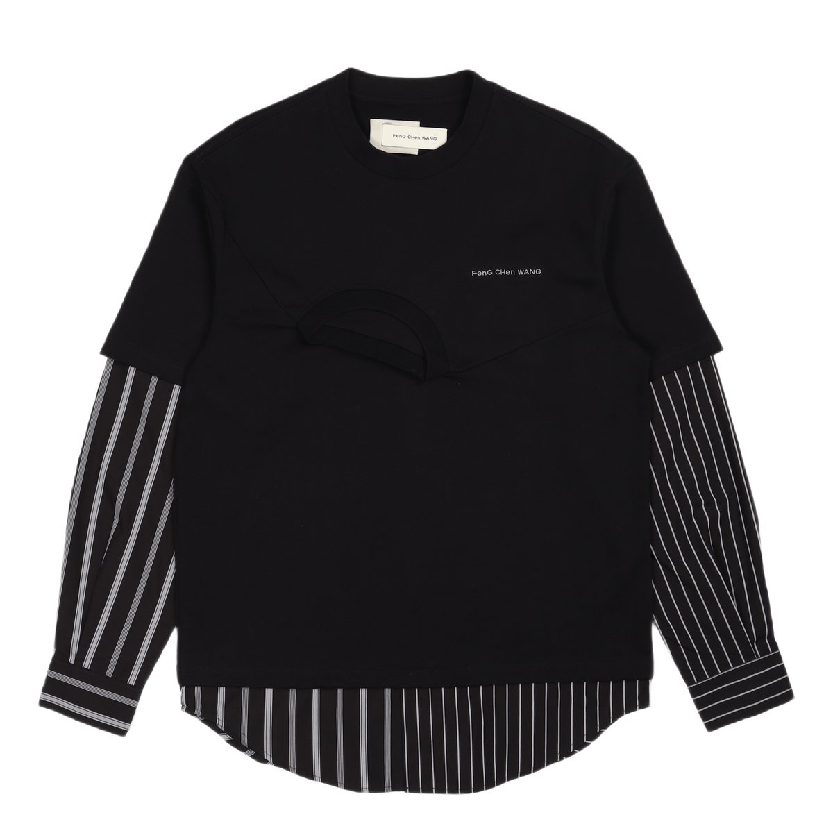 Feng Chen Wang Shirting Panelled Sweater Black | Caliroots.Com