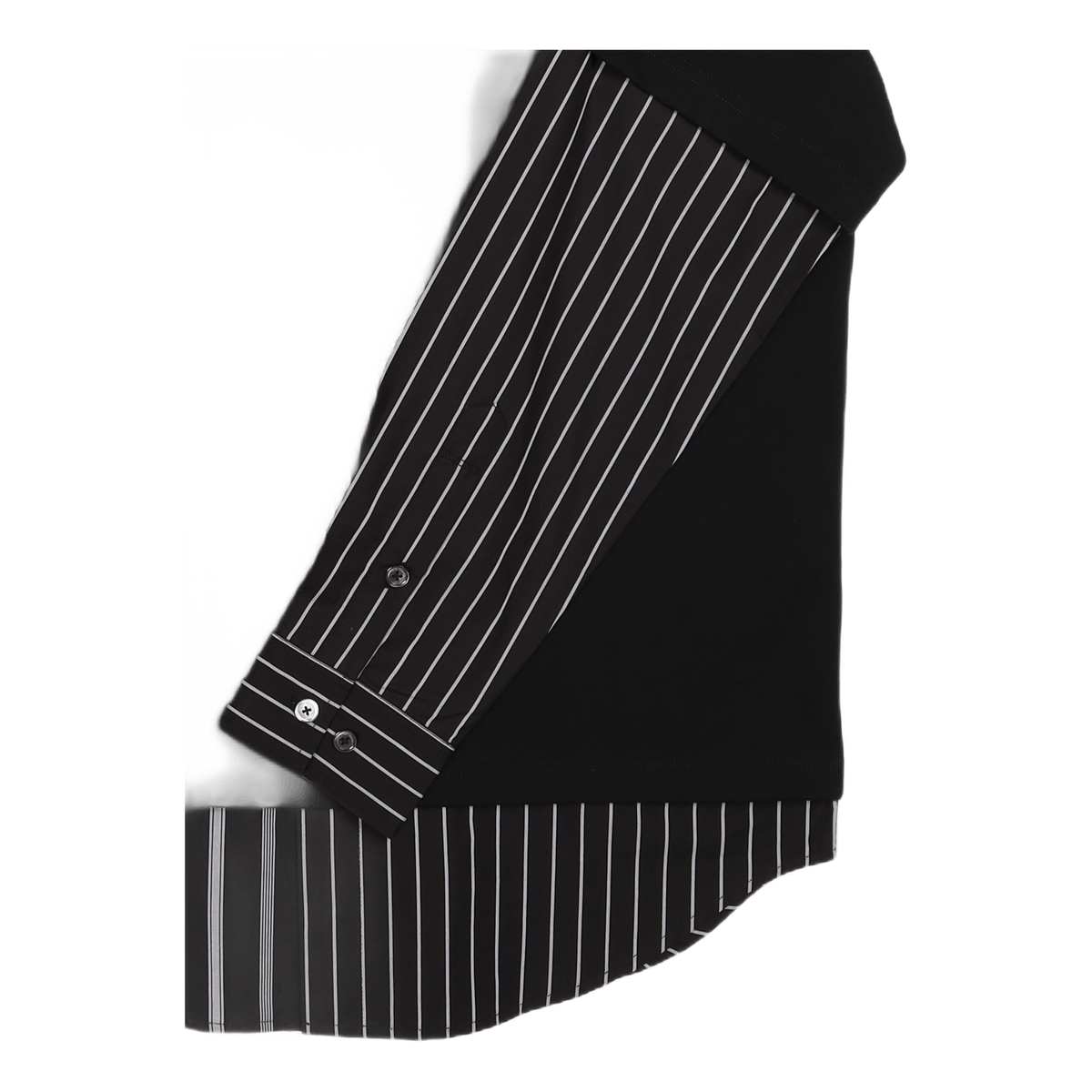 Shirting Panelled Sweater Black