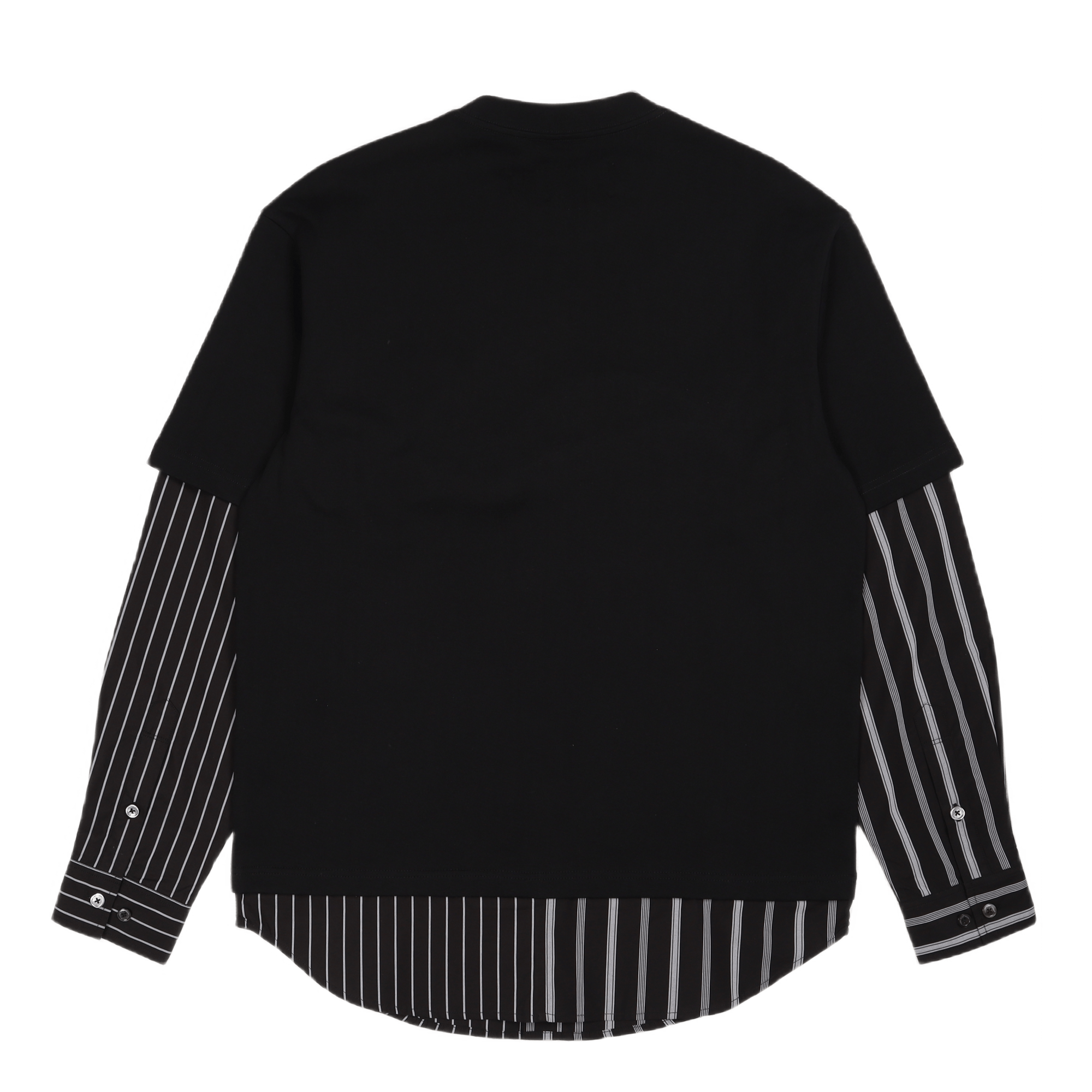 Shirting Panelled Sweater Black