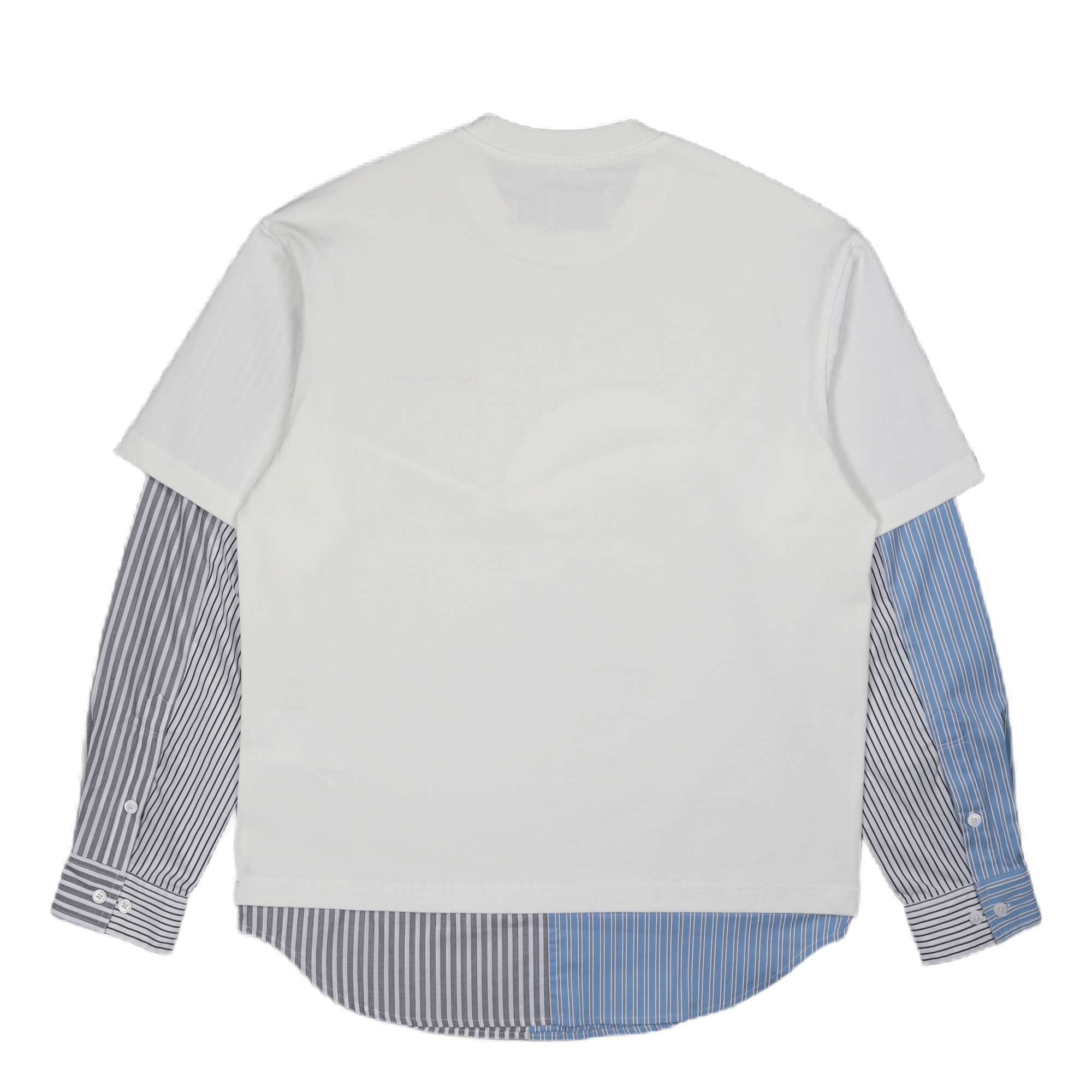 Shirting Panelled Sweater White