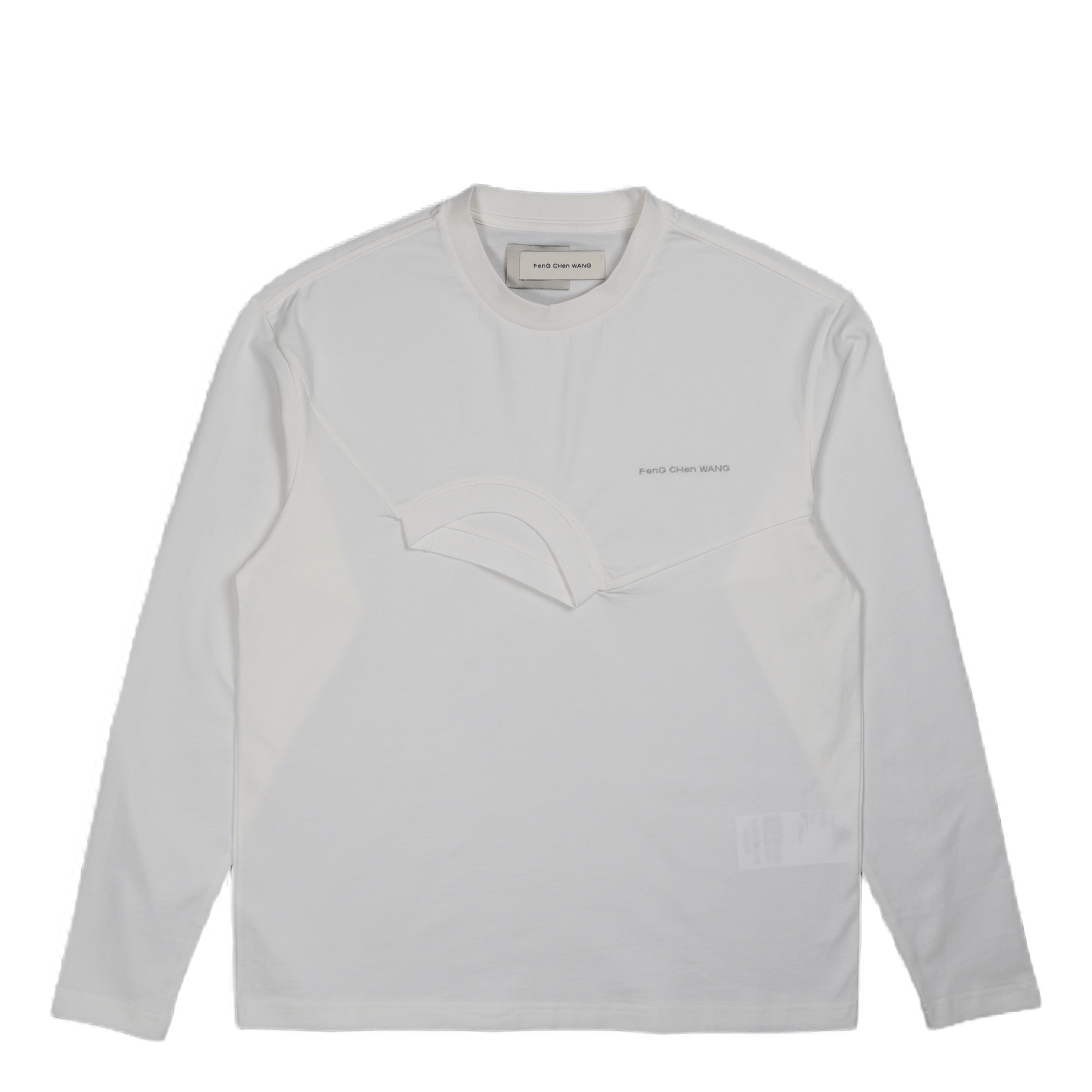 Long Sleeved Double Crew White