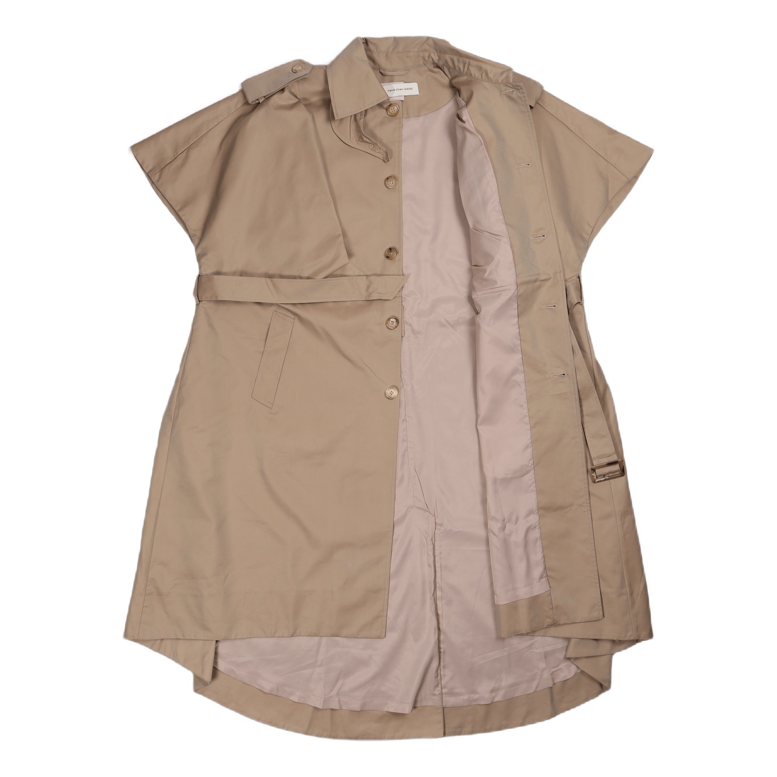 Sleeveless Trench Coat Khaki