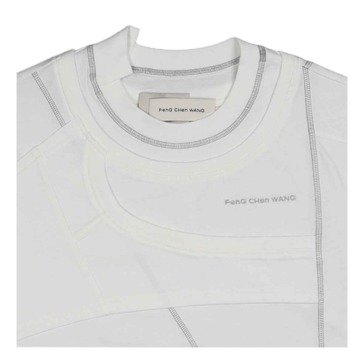 Panelled T-shirt White