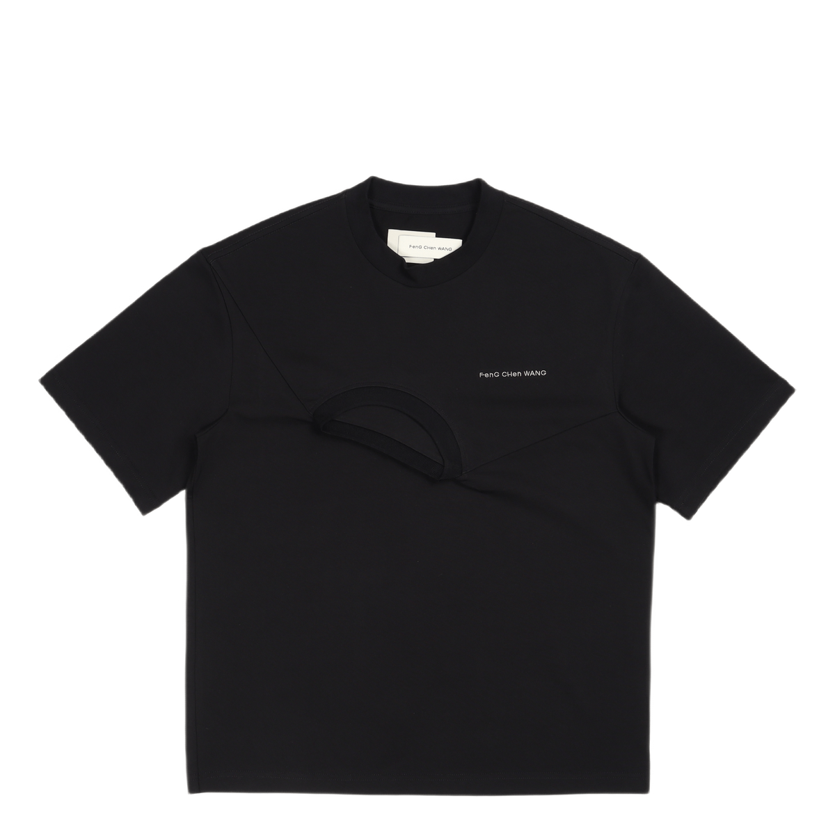 Panelled Collar T-shirt Black