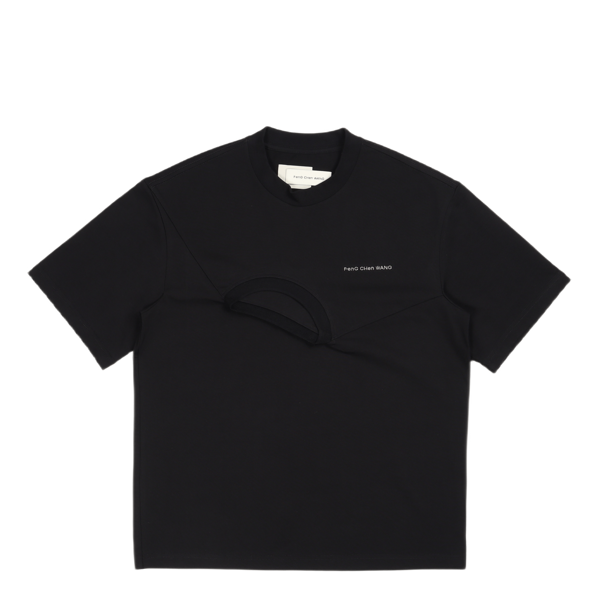 Panelled Collar T-shirt Black