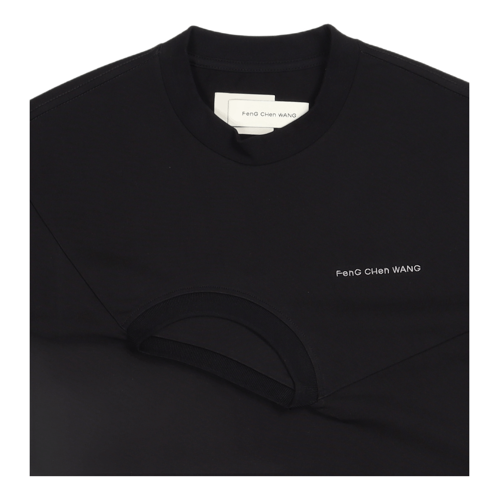 Panelled Collar T-shirt Black