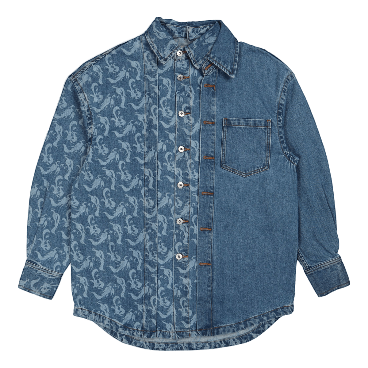 Phoenix Layered Denim Shirt Indigo