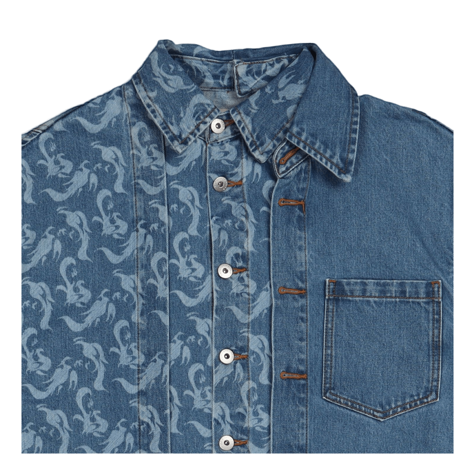 Phoenix Layered Denim Shirt Indigo