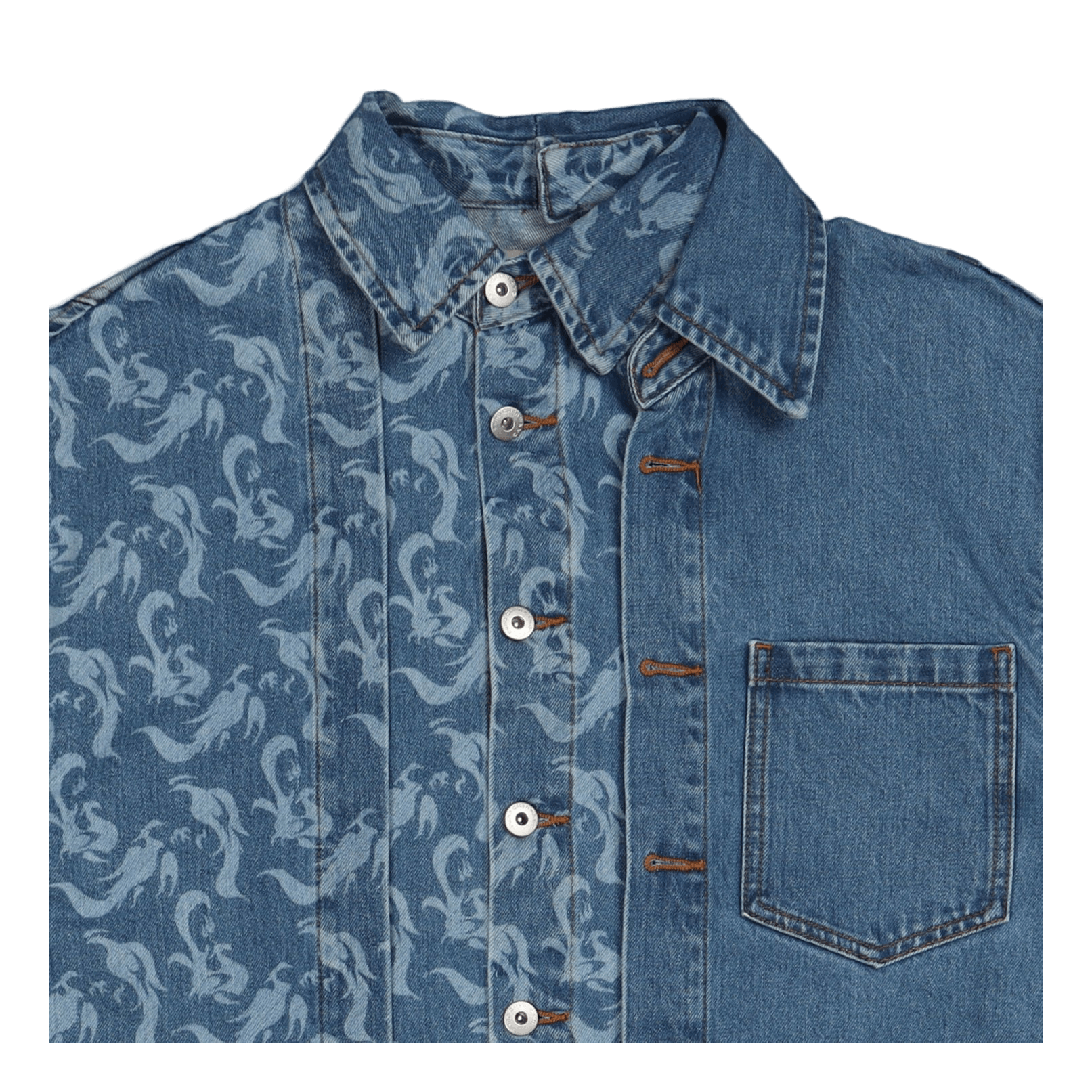 Phoenix Layered Denim Shirt Indigo