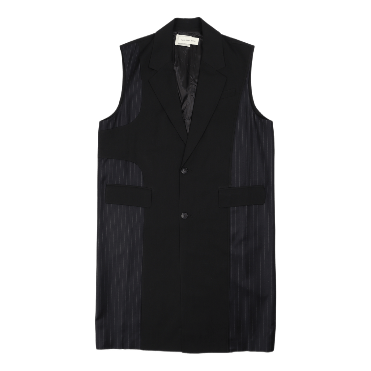 Long Sleeveless Coat Black