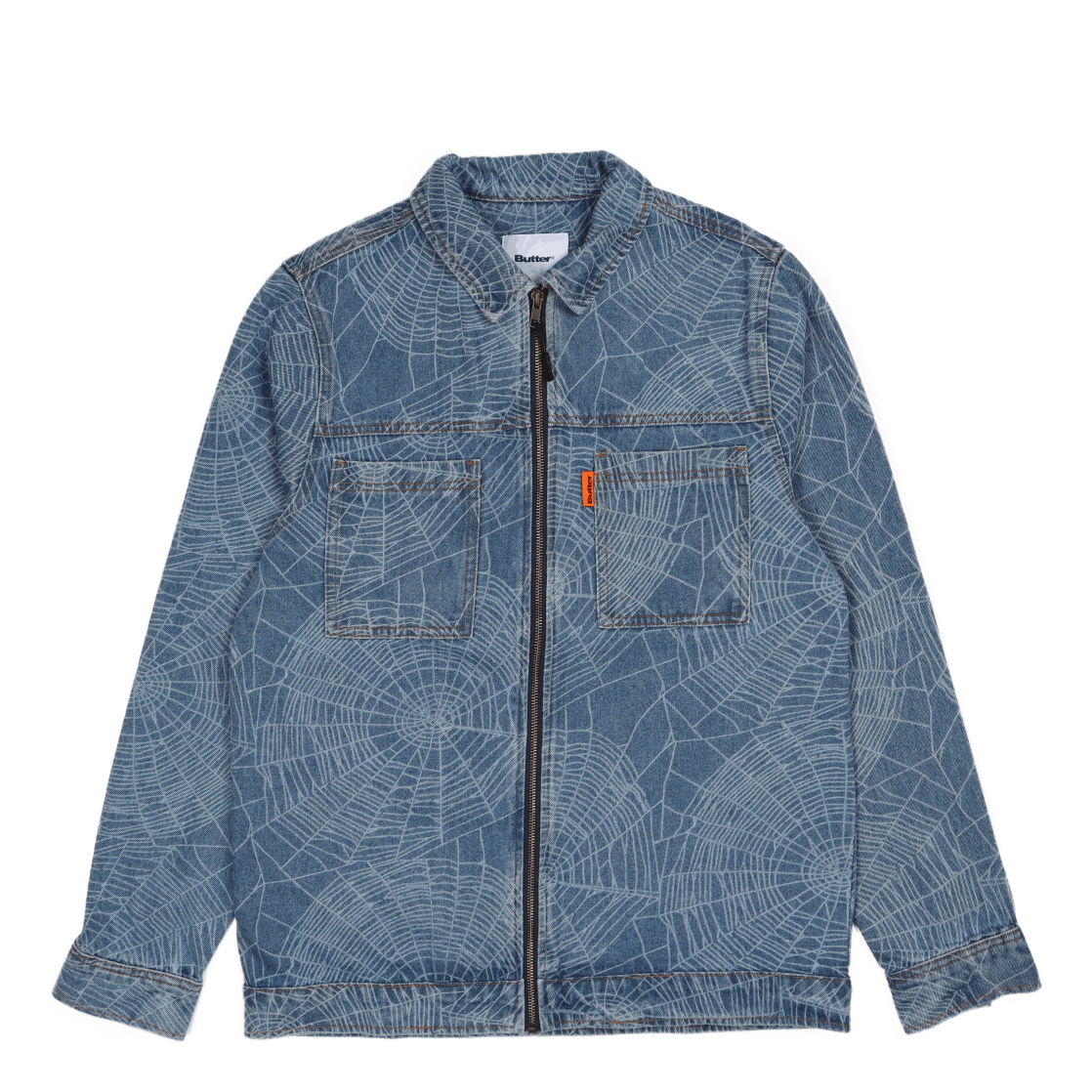 Web Denim Overshirt Washed Indigo