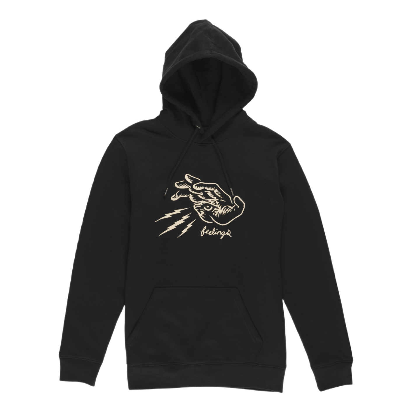 Hand Hooded Sweatshirt Black