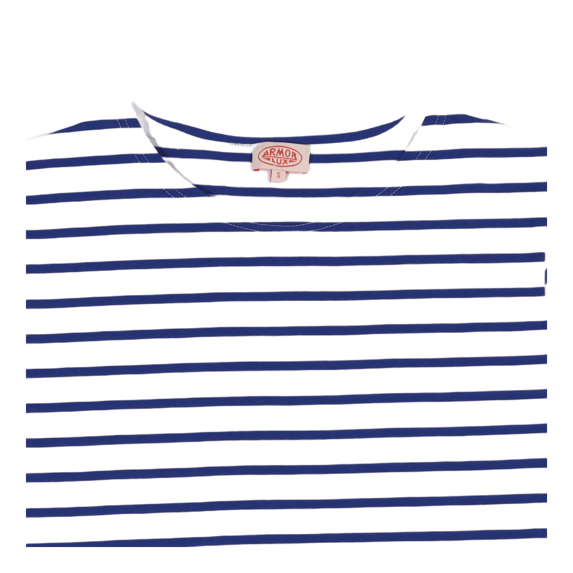 Striped Breton Shirt "hoëdic" White/ Royal Blue