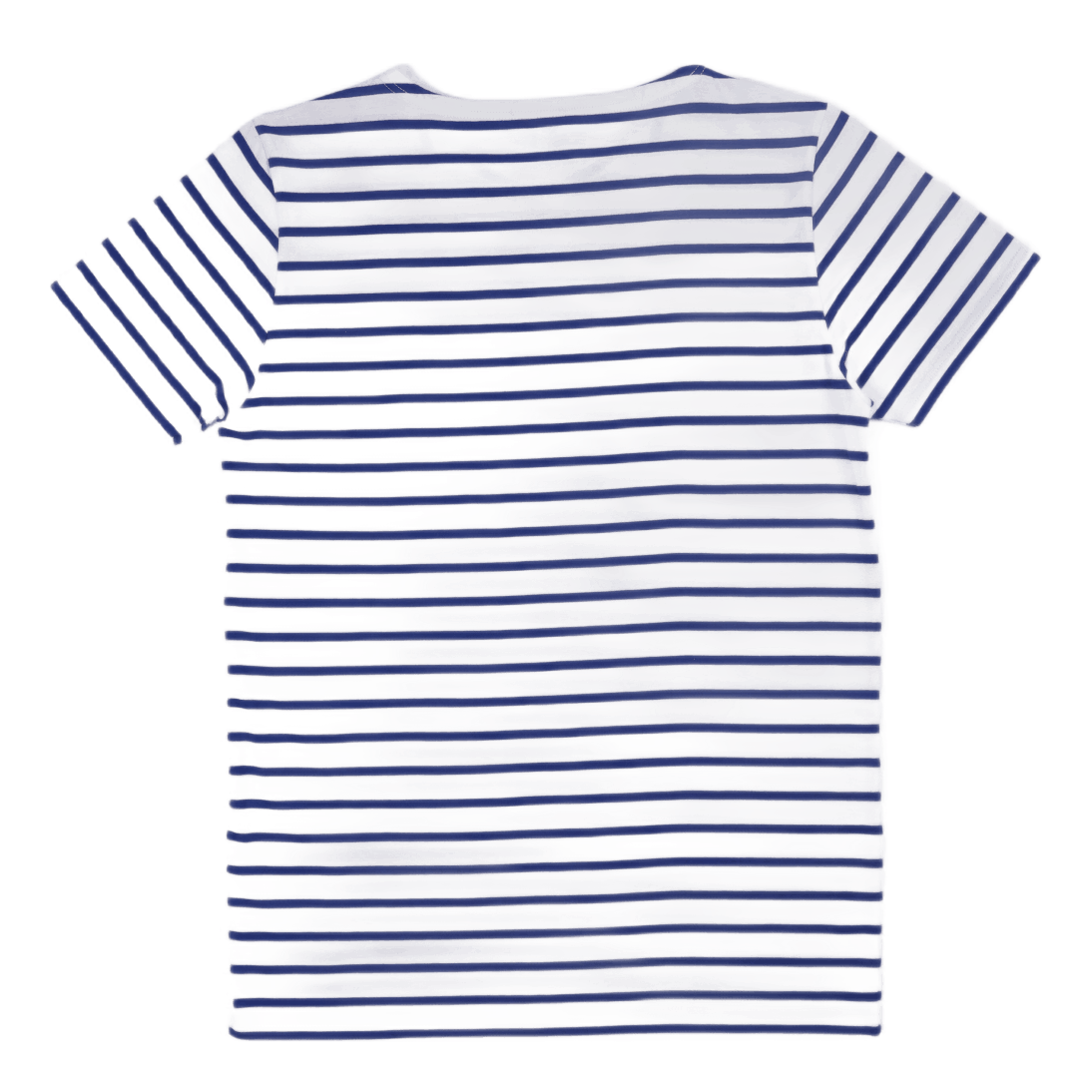 Striped Breton Shirt "hoëdic" White/ Royal Blue
