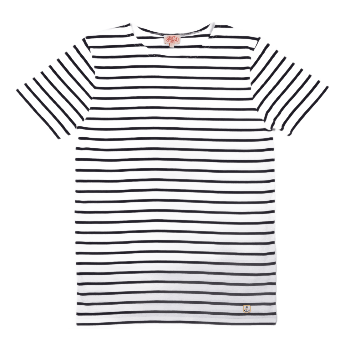 Striped Breton Shirt "hoëdic" White/navire Navy