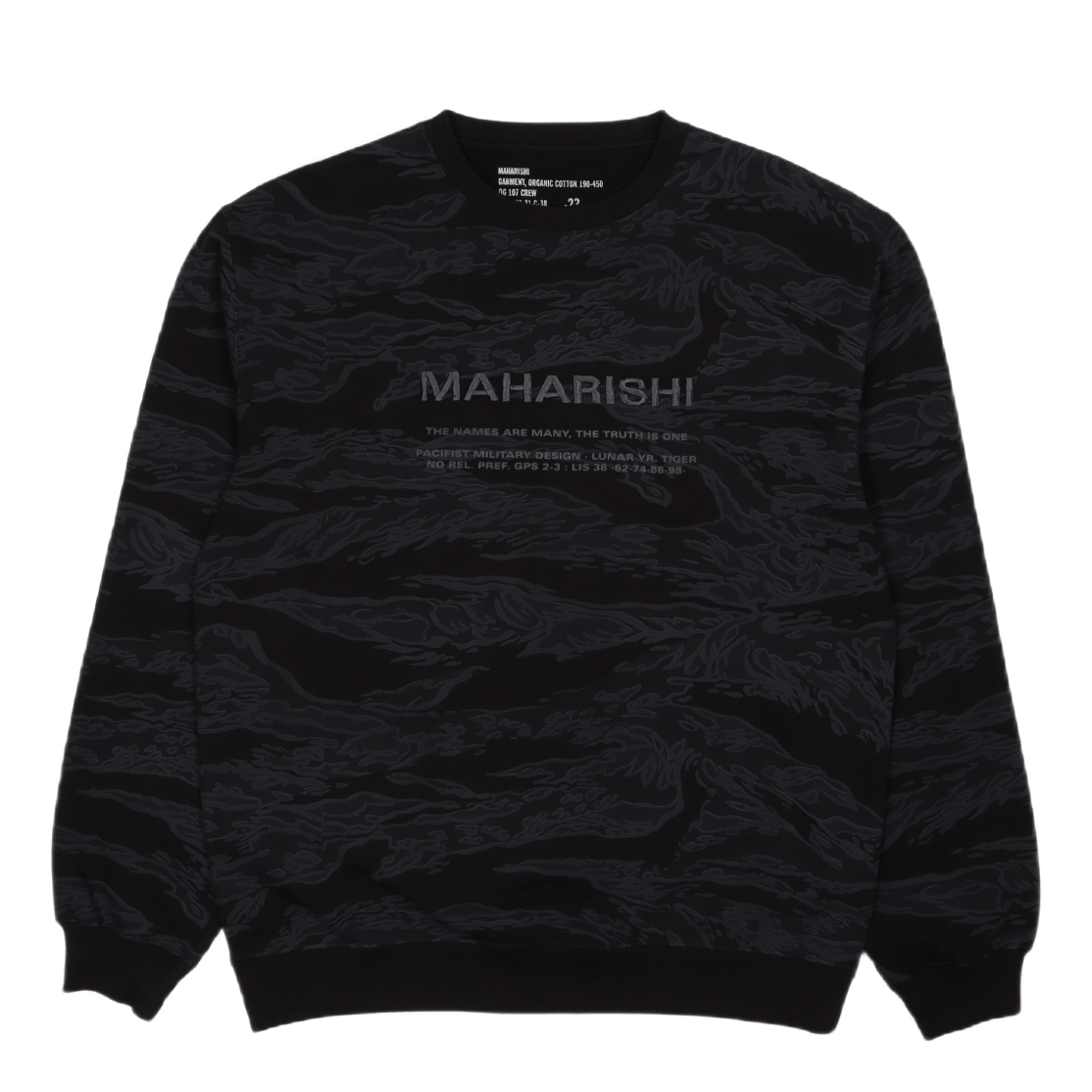 Camo Miltype Crew Sweat Ocs 45 Subdued Night Tigerstripe