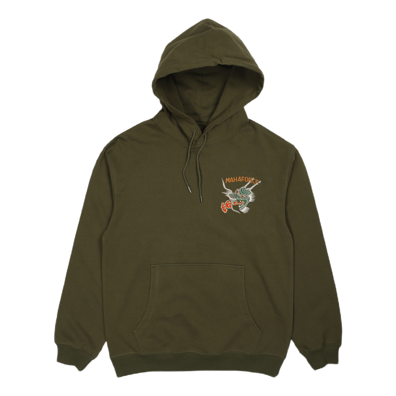 Maha Force Embroidered Hoody O Olive