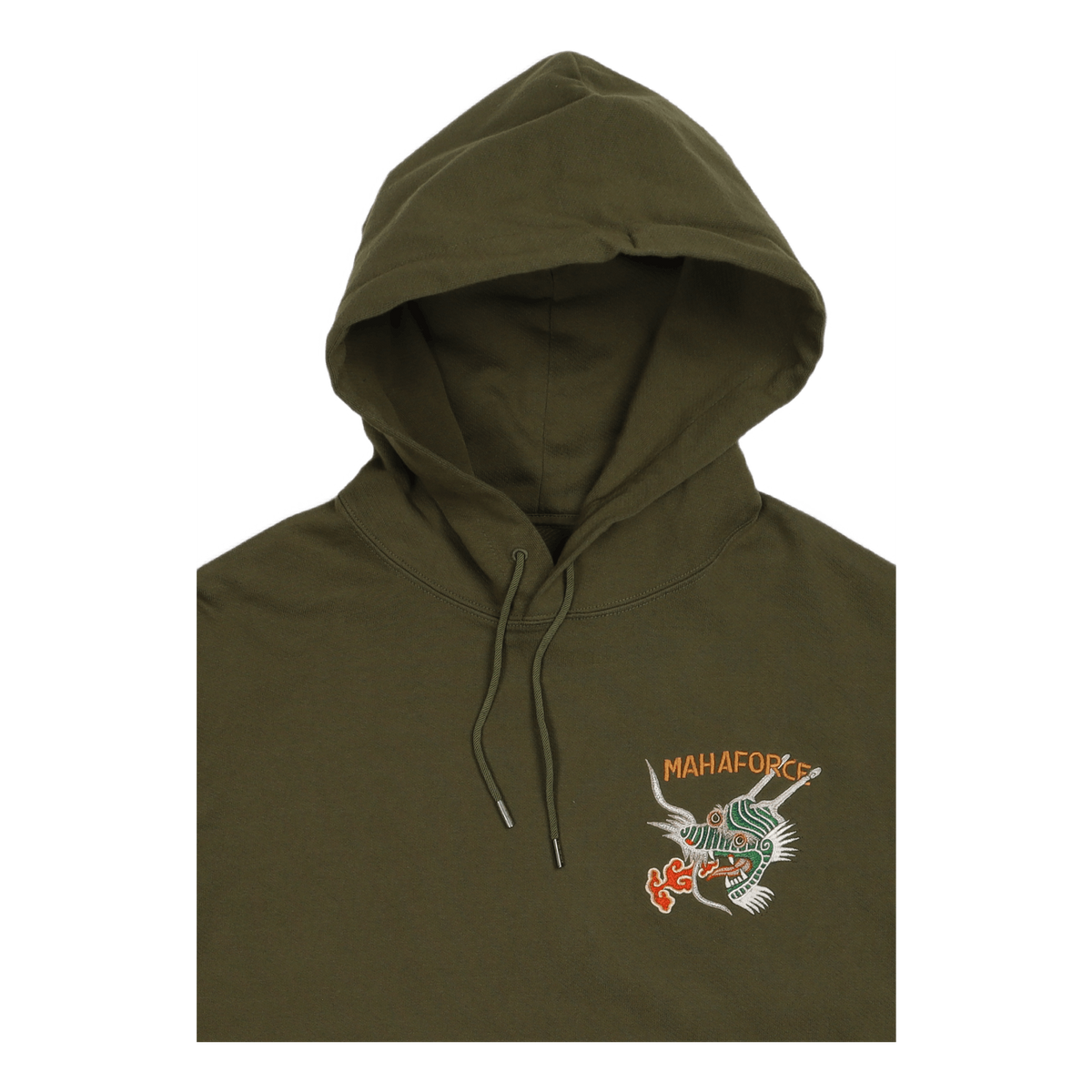 Maha Force Embroidered Hoody O Olive