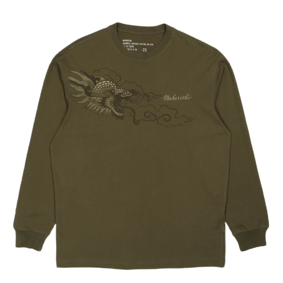 Tibetan Dragon L/s T-shirt Was Olive